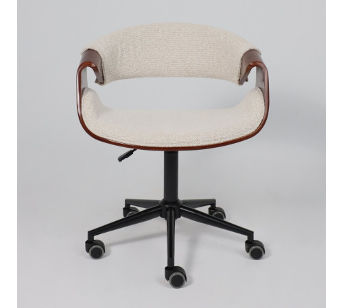 Офисное кресло AksHome Angara букле кремовый Lisa 102/черный