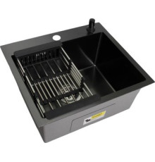 Кухонная мойка Wisent WS-35044BD/GER013 с сифоном, дозатором и коландером