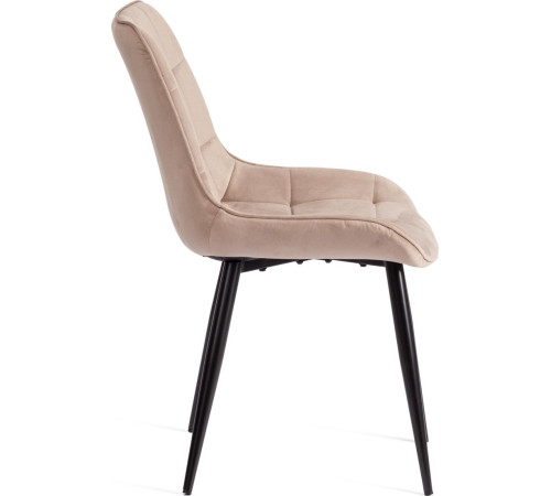 Стул TetChair Abruzzo металл/велюр бежевый HLR 8/черный