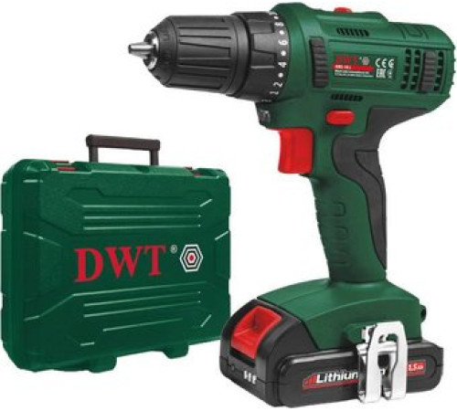 Дрель-шуруповерт DWT ABS-18 L-2 BMC с 2-мя АКБ, кейс