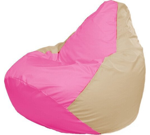 Кресло-мешок Flagman Груша Макси Г2.1-196 бежевый/розовый