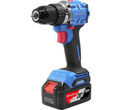 Ударная дрель-шуруповерт DongCheng DCJZ2060i Type EM с 2-мя АКБ, кейс