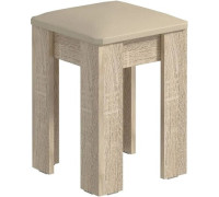 Табурет Атлант-Мебель Лаки тип 1 дуб сонома/экокожа бежевый