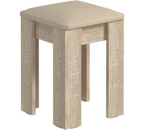 Табурет Атлант-Мебель Лаки тип 1 дуб сонома/экокожа бежевый