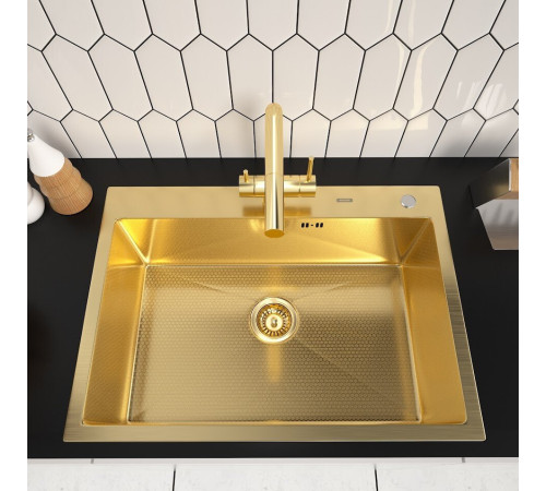Кухонная мойка ARFEKA ECO AR 700*500 GOLD PVD NANO DECOR
