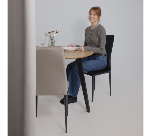 Стул AksHome Oreo черный велюр HLR-66/черный