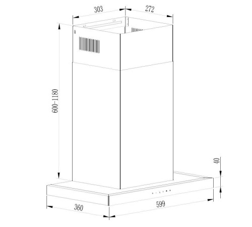 Кухонная вытяжка Schtoff Agata TC 600 Black