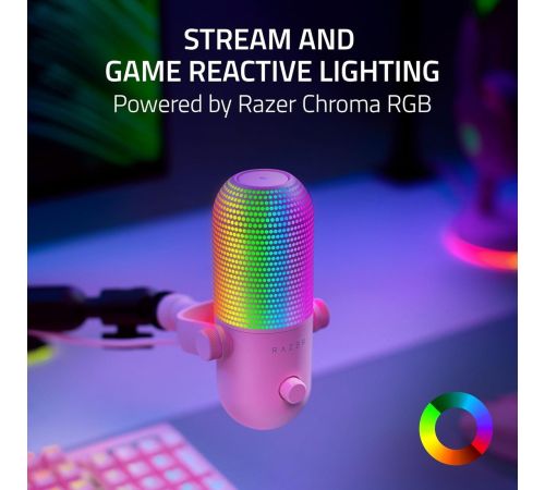 Проводной микрофон Razer Seiren V3 Chroma Quartz Pink