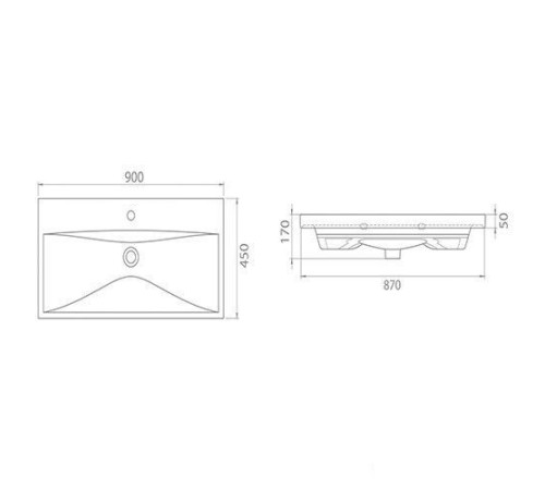 Умывальник CeraStyle Elite VB032N82U00