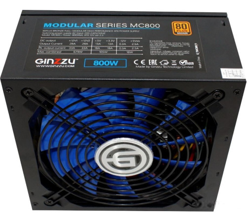 Блок питания Ginzzu MC800