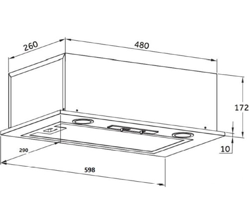 Кухонная вытяжка HOMSair Camelia Power 60 черный