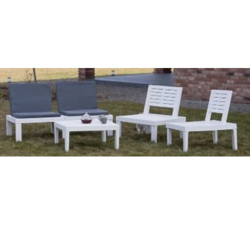 Набор садовой мебели Ipae Progarden MOL05CCB белый
