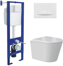 Унитаз подвесной Berges Wasserhaus Vita Rimless 043383 с сиденьем