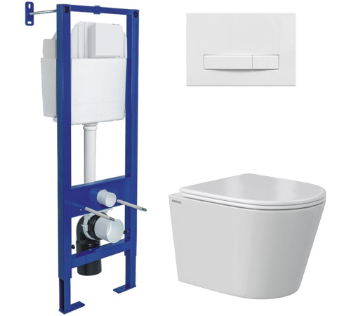 Унитаз подвесной Berges Wasserhaus Vita Rimless 043383 с сиденьем