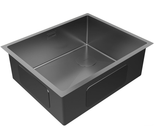 Кухонная мойка Paulmark NEXT-SKEW 54 UNI PM885444-GM черный/вороненая сталь