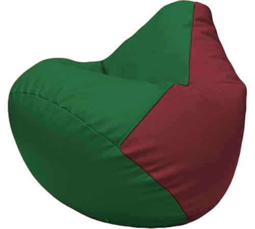 Кресло-мешок Flagman Груша Макси Г2.3-0121 зелёный/бордовый