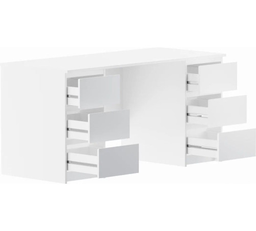 Стол Mio Tesoro Кастор 6 ящиков 151x65 2.03.06.040.1 белый