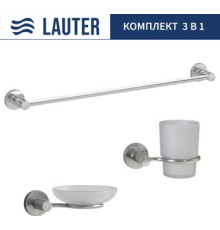 Набор аксессуаров для ванной Lauter 21TS20115 + 21TS20113 + 21TS2013 Chrome, 3 предмета