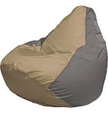 Кресло-мешок Flagman Груша Мега Super Г5.1-86 тёмно-бежевый/серый
