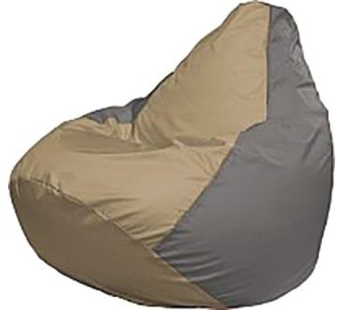 Кресло-мешок Flagman Груша Мега Super Г5.1-86 тёмно-бежевый/серый