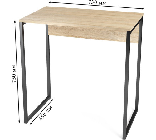 Стол Soma СПМ-5 Metal дуб сонома/черный