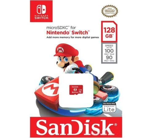 Карта памяти SanDisk Nintendo Switch Licensed Card Super Mario Edition microSDXC 128GB SDSQXAO-128G-GN3ZN