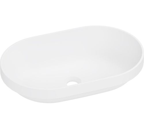 Умывальник Belux Джаз 560 Овал 18, белый матовый/Solid Surface