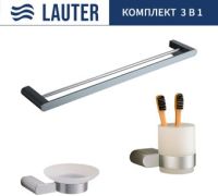 Набор аксессуаров для ванной Lauter 21SH1061 + 21SH1051 + 21SH7021 Chrome, 3 предмета