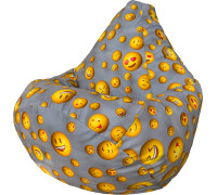 Кресло-мешок Flagman Груша Макси XXL Г2.5-346 Smailiki 06, светло-серый