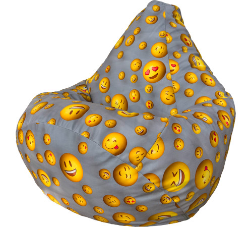 Кресло-мешок Flagman Груша Макси XXL Г2.5-346 Smailiki 06, светло-серый