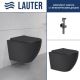 Унитаз подвесной Lauter Augsburg с жест. сиденьем Soft Close 21109EC + Breez 21GN7072BM черный матовый, скрытое крепление
