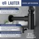 Умывальник Lauter 21441A + Sky 21СК533BS с сифоном 21635B черный матовый