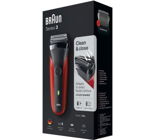 Электробритва Braun Series 3 300s красный