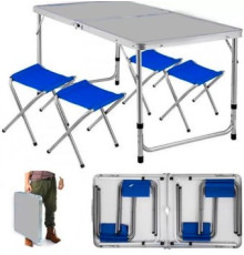 Стол со стульями Bison C-4-50*100-WT