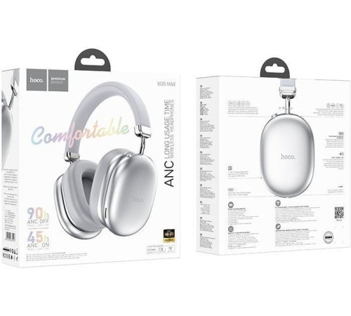 Наушники Hoco W35 Max ANC серебристый