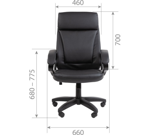Офисное кресло CHAIRMAN 794 LT экокожа, черный