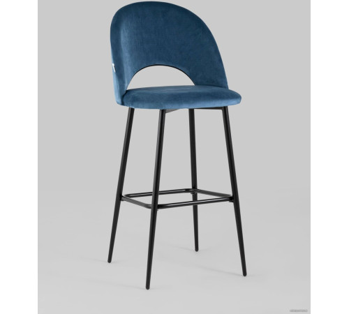 Стул Stool Group Меган велюр барный пыльно-синий