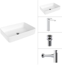 Умывальник Lauter 21487-50+Cascade 21СК0655C+сифон 21635CH+дон.клапан 21190CH хром