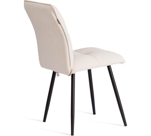 Стул TetChair Sweet LT флок молочный/черный