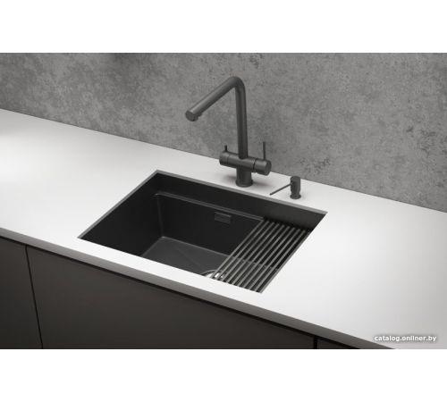 Кухонная мойка Granula KS-6045U черный матовый