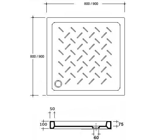 Душевой поддон RGW CR-099 90x90