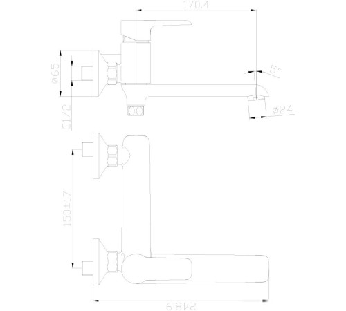 Смеситель Rossinka Silvermix W35-33