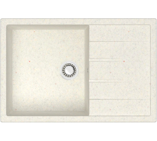 Кухонная мойка MARRBAXX Карельский камень модель 161/Q7 F161Q007 белый/хлопок