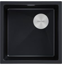 Кухонная мойка Paulmark IT-Granit Lumi 45 Uni-Skew LU45SK-BLM черный/черный металлик