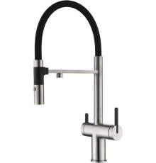 Смеситель Paulmark Gravity Gr213888-BS стальной/нержавеющая сталь