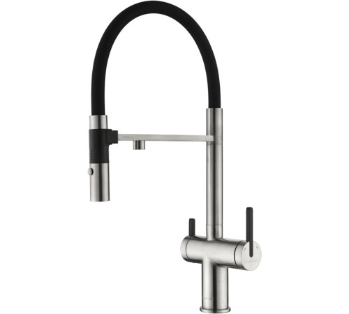 Смеситель Paulmark Gravity Gr213888-BS стальной/нержавеющая сталь