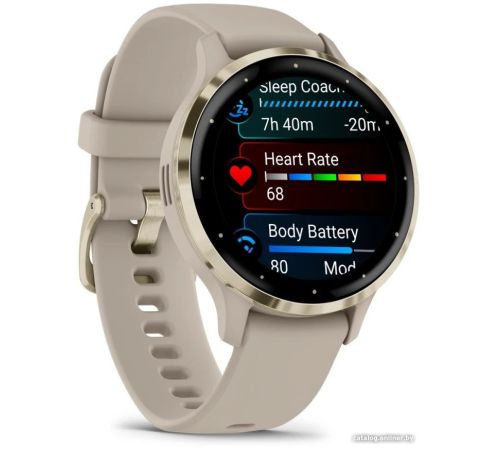 Умные часы Garmin Venu 3S френч-грей, с силиконовым ремешком