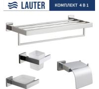 Набор аксессуаров для ванной Lauter 21SH71061 + 21SH71051 + 21SH71101 + 21SH71151 Chrome, 4 предмета
