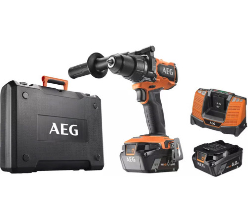 Ударная дрель-шуруповерт AEG Powertools BSB 18BL2-602K 4935481043 с 2-мя АКБ, кейс