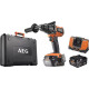 Ударная дрель-шуруповерт AEG Powertools BSB 18BL2-602K 4935481043 с 2-мя АКБ, кейс